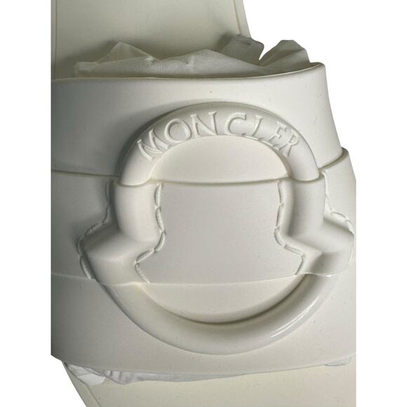 Moncler NIB Mon Ligo Slides in White Size 39 - Picture 8 of 14